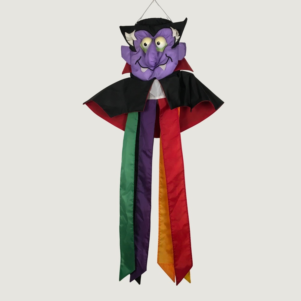 Windsport Vampire 3D Halloween Wind Sock Spinner Nylon Spooky Vintage 90s 1993